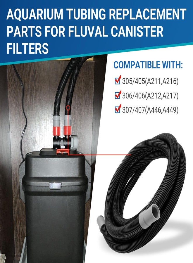 Trdzi Aquarium Ribbed Hosing for Fluval 407 307 Replacment Parts, Aquarium Pumps & Filters 406 306 hose, Aquarium Tubing Compatible with Fluval Hose A20015 - Image 3